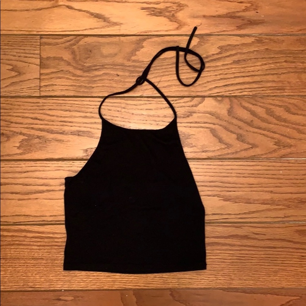 Black halter top